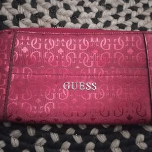 Red Metallic Guess Wallet